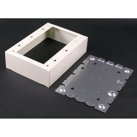 Three Gang Box Fitting, Ivory, Steel MPN:V5748-3