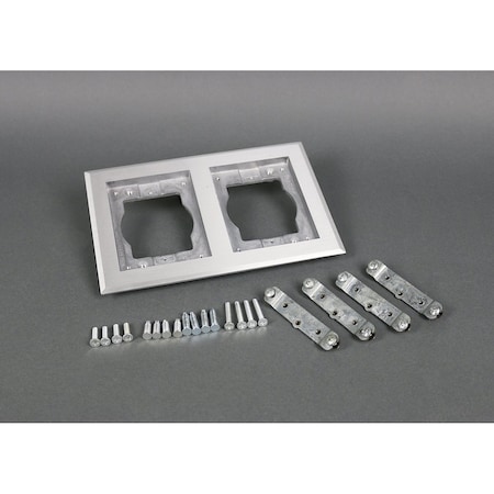 Electrical Box Hardware, 2 Gangs, Aluminum, Floor Box Type MPN:828TCAL