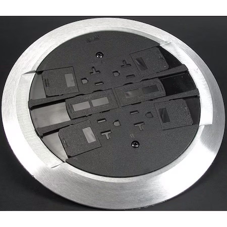 Multi-Service Poke-Thru Finish Flange and Slide Holder Assembly MPN:RC4CTCBK