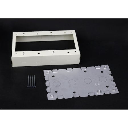Electrical Box, Alarm Box Type, 4 Gangs, Steel, Rectangular Shape MPN:V5748-4