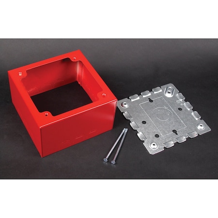 Electrical Box, Alarm Box Type, 2 Gangs, Steel, Square Shape MPN:V5753