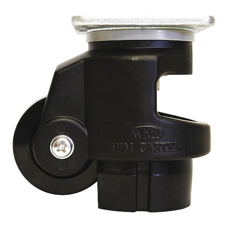 Roll/Set Leveling Caster, Load Rating 1100 lbs, Plate Mounted MPN:WMI-120F-BLK