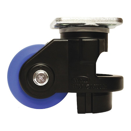 Roll/Set Leveling Caster, Load Rating 1653 lbs, Plate Mounted MPN:WMI-150F-BLK