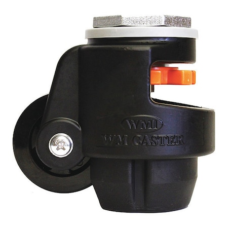 Roll/Set Leveling Caster, Load Rating 300 lbs, M12 Stem Mounted MPN:WMI-60S-BLK
