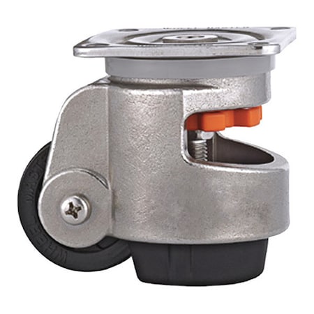 Leveling Caster, Load Rating 880lbs, Plate Mounted, SS MPN:WMS-80F