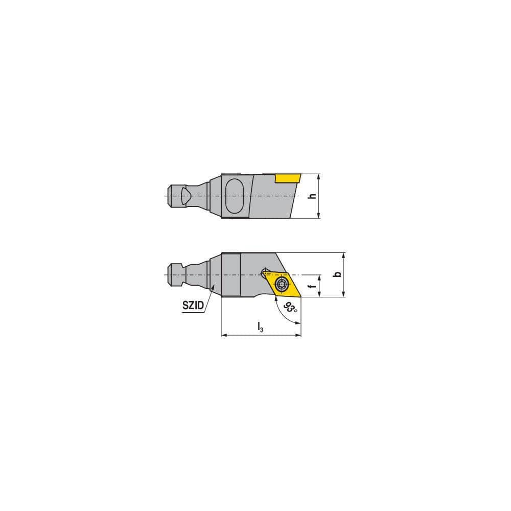 Modular Turning & Profiling Cutting Unit Heads, System Size: BH16 , Cutting Direction: Left Hand , Compatible Insert Style: DC..  MPN:72811630