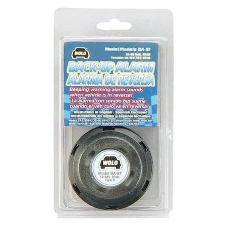Back Up Alarm, Heavy Duty, 87DB, 12-48V MPN:BA-87