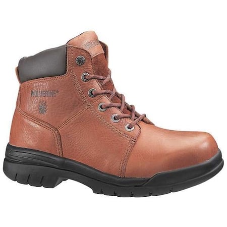 Men's 6-Inch Work Boot, 9 M, Steel Toe, 6 in H, Walnut, W04713 MPN:W04713