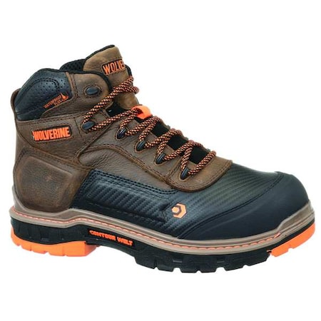 Men's 6-Inch Hiker Boot, 9 1/2, CarbonMAX Toe, 6 in H, Brown, W10717 MPN:W10717