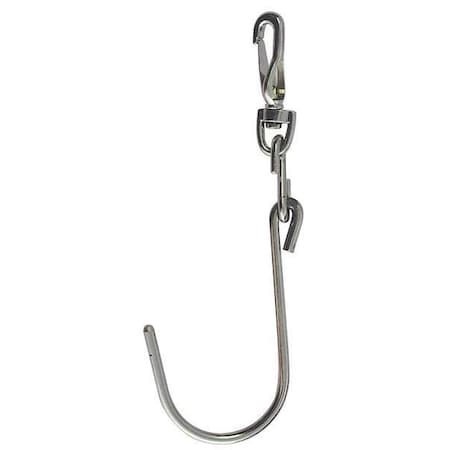 Iron Ladder Hanging Hook, 7 in L, 1/2 in D, 2 1/4 in W MPN:5092