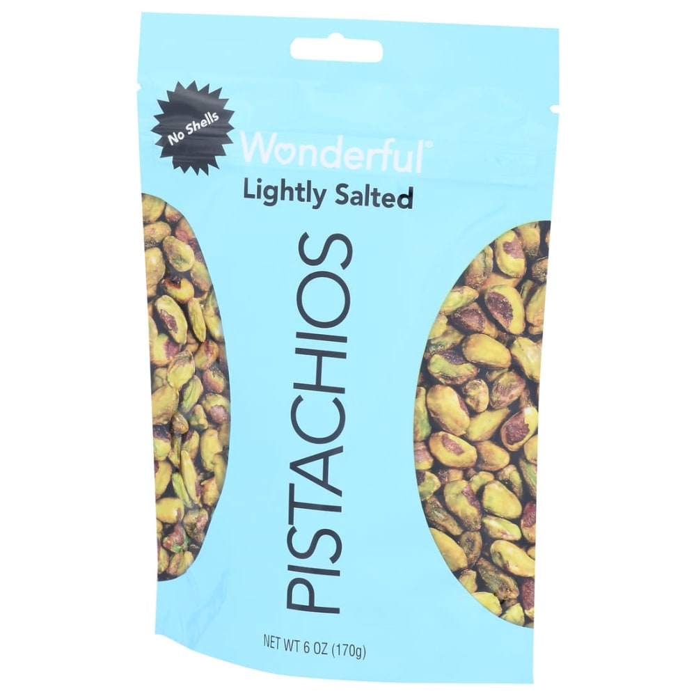 Wonderful Pistachios No Shells Pistachios Pouches, Roasted & Lightly Salted, 6 Oz, Total Qty 10 MPN:080146A2EQ