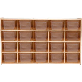 20 Tray Cubby Storage Unassembled w/Clear Trays 46-3/4
