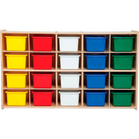20 Tray Cubby Storage Unassembled w/Assorted Trays 46-3/4