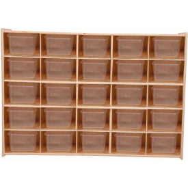 25 Tray Cubby Storage Unassembled w/Clear Trays 46-3/4