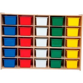 25 Tray Cubby Storage Unassembled w/Assorted Trays 46-3/4