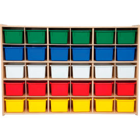 30 Tray Cubby Storage Unassembled w/Assorted Trays 50-3/4
