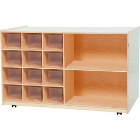 Double Mobile Storage with Twelve Clear Trays WD16601