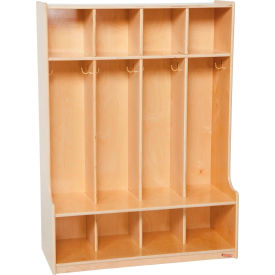 Wood Designs™ 4 Section Seat Locker 36