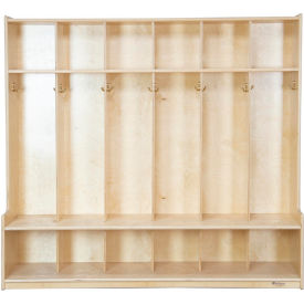 Wood Designs™ 6 Section Seat Locker 54