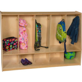Wood Designs™ Tip-Me-Not® 5 Section Locker 54