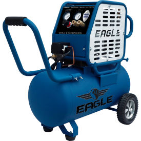 Eagle™ Portable Air Compressor w/ Wheels 2 HP 15 Gallon Capacity Horizontal 6 CFM EA-5200