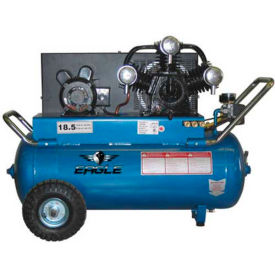 Eagle P5125H1 Portable Electric Air Compressor 5 HP 25 Gallon Horizontal 18.5 CFM P5125H1