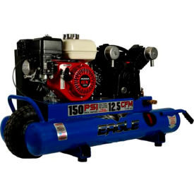 Eagle TT55GE Portable Gas Electric Start Air Comp w/ Honda GX 5.5 HP 10 Gal Wheelbarrow TT55GE