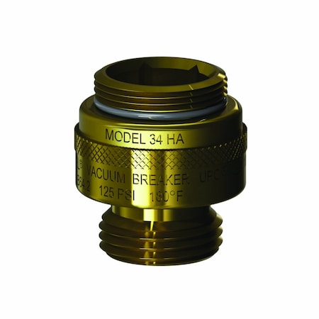 Outlet Brass Single-Check Vacuum Breaker MPN:34HA-BR