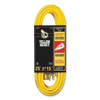 25' Yellow 14/3 Sjtw-A Yellow Jacket Power Cord MPN:2886