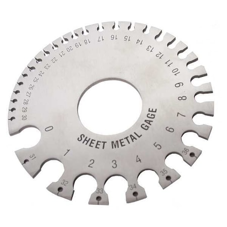 Sheet Metal Thickness Gauge, 0 to 36 MPN:WFSG