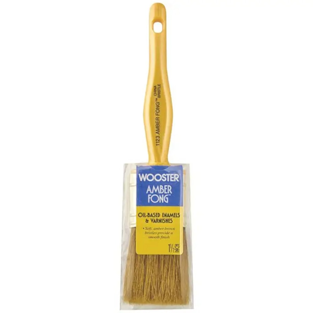 Wooster Paint Brushes, 1in, Amber Fog/Yellow, Pack Of 24 Brushes MPN:1123-1