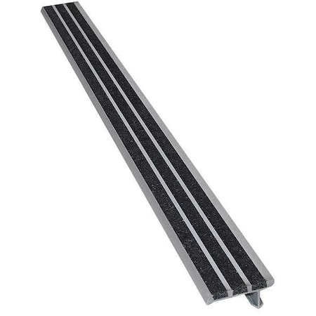 Stair Nosing Extruded Aluminum Black, 48 in W x 1/4