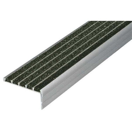 Stair Nosing Extruded Aluminum Black, 48 in W x 1/4