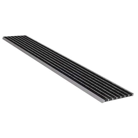 Stair Nosing Extruded Aluminum Black, 48 in W x 1/4
