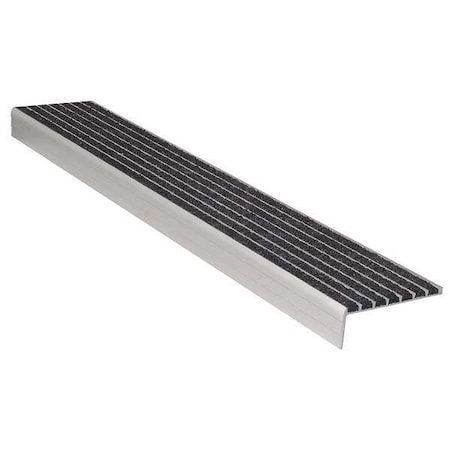 Stair Nosing Extruded Aluminum Black, 48 in W x 1/4