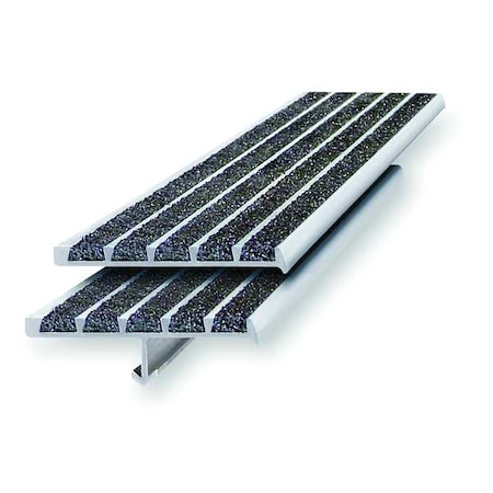 Stair Nosing Extruded Aluminum Black, 48 in W x 1/4