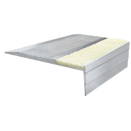 Stair Tread Cover Extruded Aluminum Glow-in-the-Dark, 36 in W x 1/8 in Thick MPN:333NG3