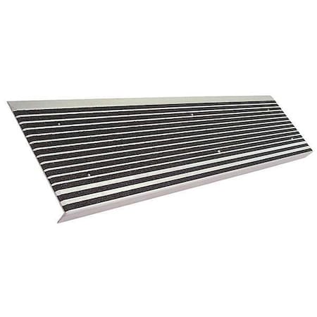 Stair Tread Cover Extruded Aluminum Black, 54 in W x 9/32