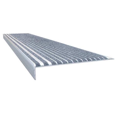 Stair Tread Cover Extruded Aluminum Concrete Gray, 36 in W x 9/32