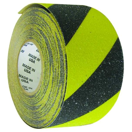 Anti-Slip Tape glass 46 Grit Size, Black/Yellow, 3