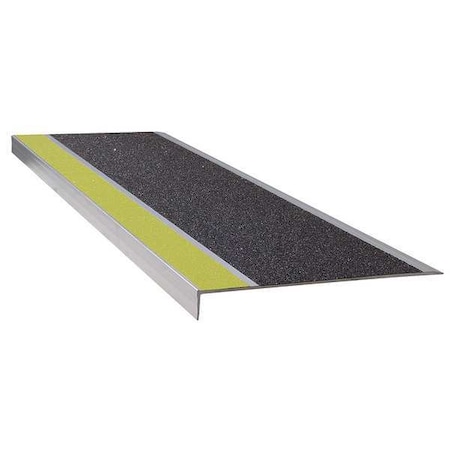 Stair Tread, Ylw/Blk, 60in W, Extruded Alum, 311YB5 MPN:311YB5