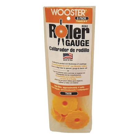Roller Gauge Thin Film Yellow 6-Pk MPN:00R0820000