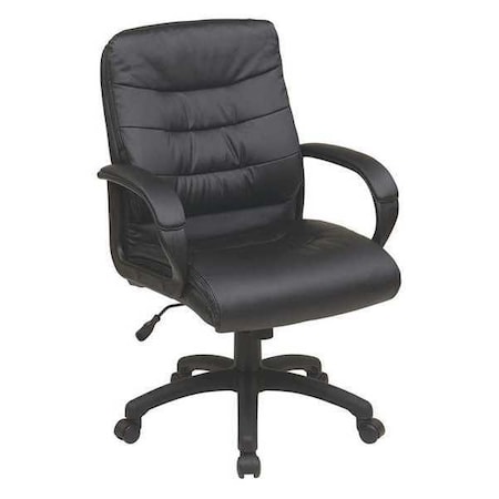 Mid Back Exec Faux Leather Chair, Black MPN:FL7481-U6