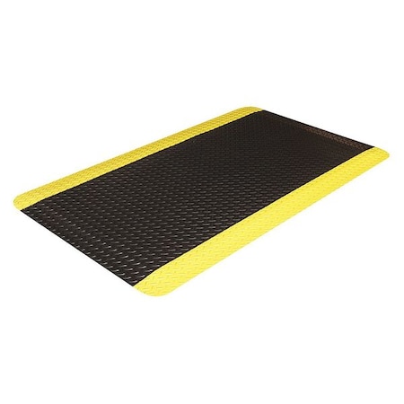 Black with Yellow Border Static Dissipative Mat, 7/8