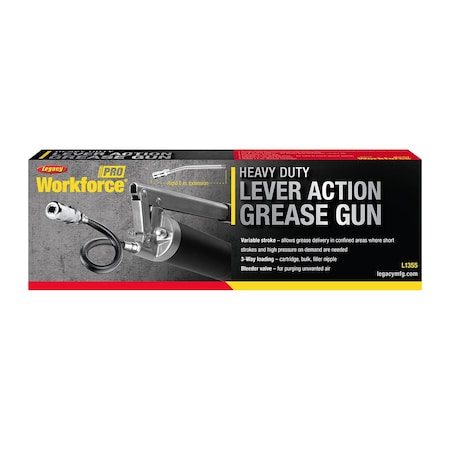 Grease Gun, 16 oz., 9000 psi, Black MPN:L1355