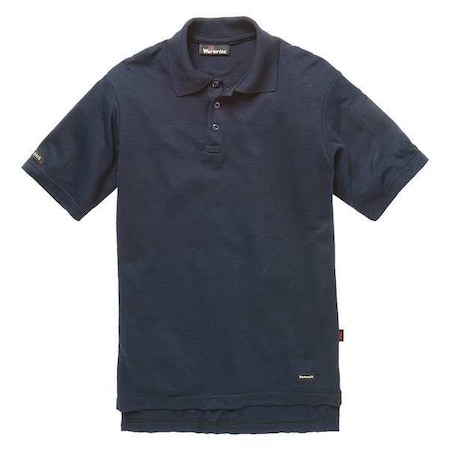 Men's Flame-Resistant Polo Shirt, 8.2 cal/sq cm, L, 20% Aramid, 35% Lyocell, 45% Modacrylic MPN:FT10NV LG 00