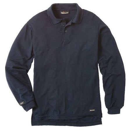 Men's Flame-Resistant Polo Shirt, 8.2 cal/sq cm, S, 20% Aramid, 35% Lyocell, 45% Modacrylic MPN:FT20NV SM 00