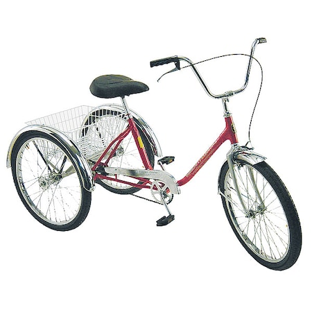 Tricycle, Rear Basket, 24 In Wheel, Yellow MPN:EXEC-CB-YEL