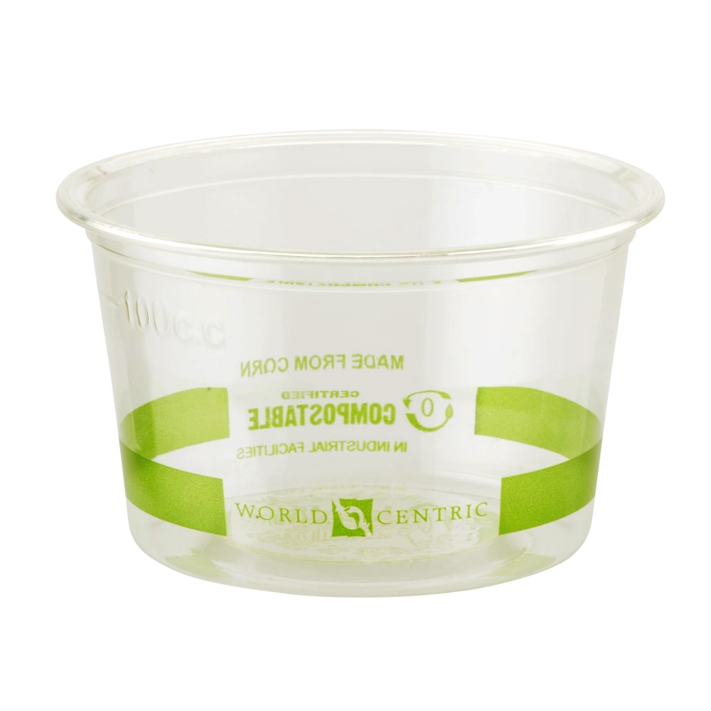 World Centric Ingeo Souffle Cups, 4 Oz, Clear, Pack Of 1, 000 MPN:6100911