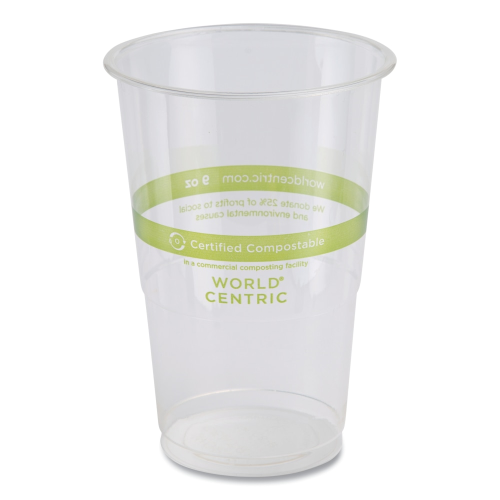 World Centric PLA Cold Cups, 9 Oz, Clear, Carton Of 2, 000 Cups MPN:CP-CS-9